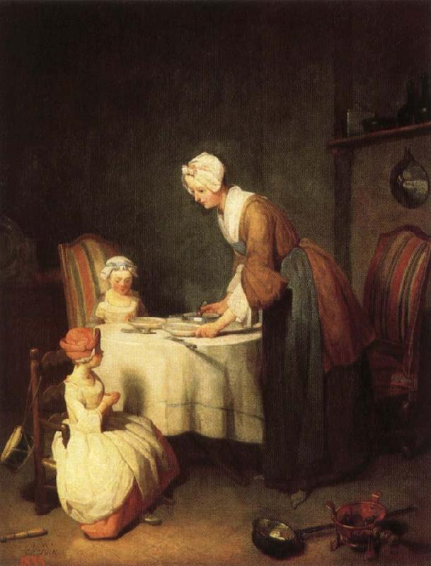 jean-Baptiste-Simeon Chardin Grace Before Dinner oil painting image